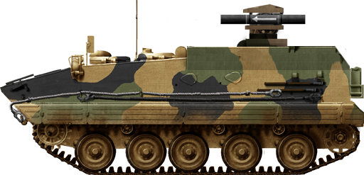 Type 85 missile tank destroyer armed with 4 HJ-8 ATGMs