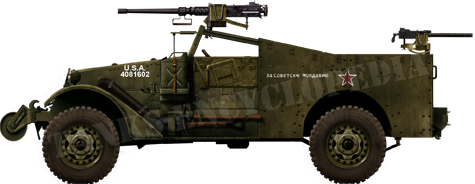 Soviet Russian M3A1E1 Scout Car M3A1E1