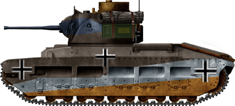 Captured Matilda II in Libya, early 1942 Beute Matilda II Libya 1942